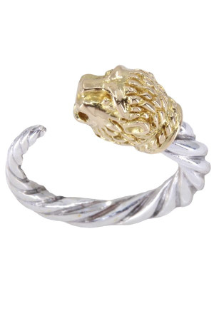 BAGUE MODERNE TÊTE DE LION