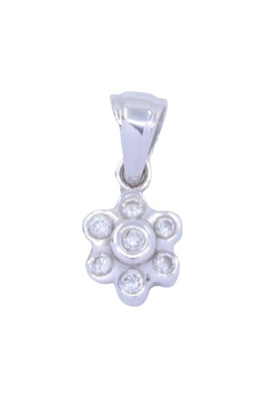 PENDENTIF FLEUR DIAMANTS