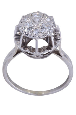 BAGUE STYLE SOLITAIRE ANCIENNE DIAMANTS