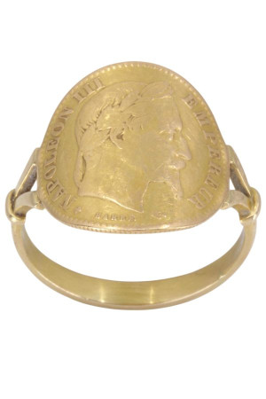 BAGUE 10 FRANCS TUILÉE...