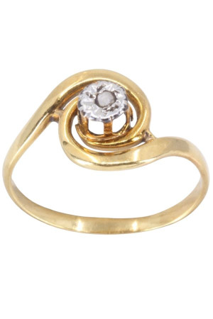 BAGUE TOURBILLON ART-NOUVEAU DIAMANT