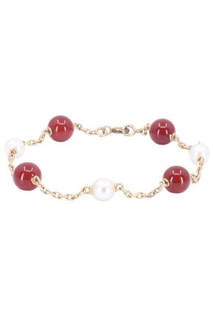 BRACELET PERLES ET CORNALINES