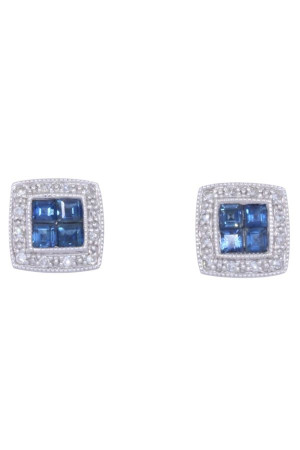 CLOUS D'OREILLES SAPHIRS ET...