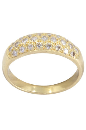BAGUE JONC PAVAGE DIAMANTS