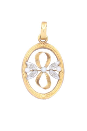 PENDENTIF PERLE ART NOUVEAU