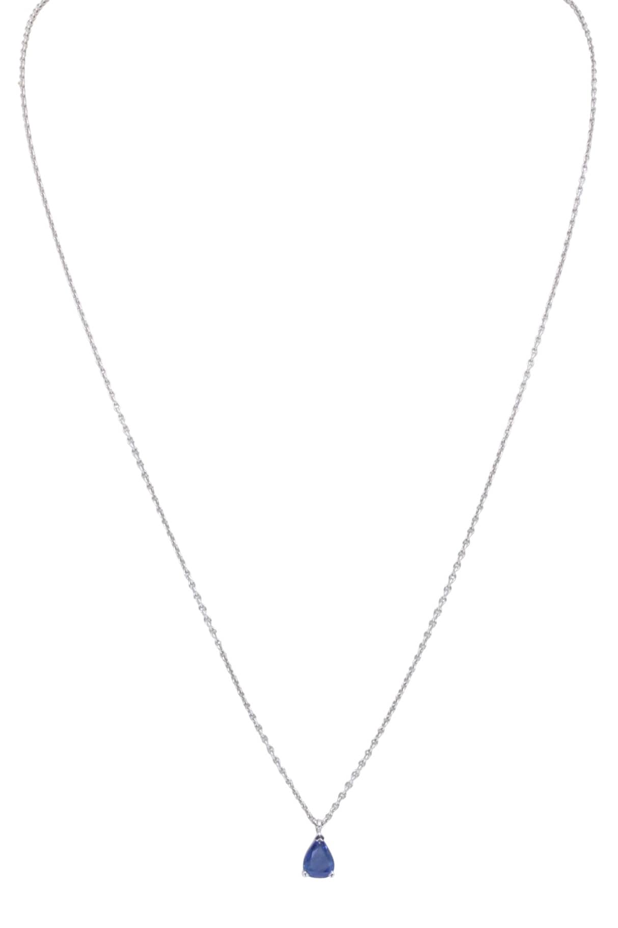 COLLIER MODERNE SAPHIR POIRE, photo 2 sur 3
