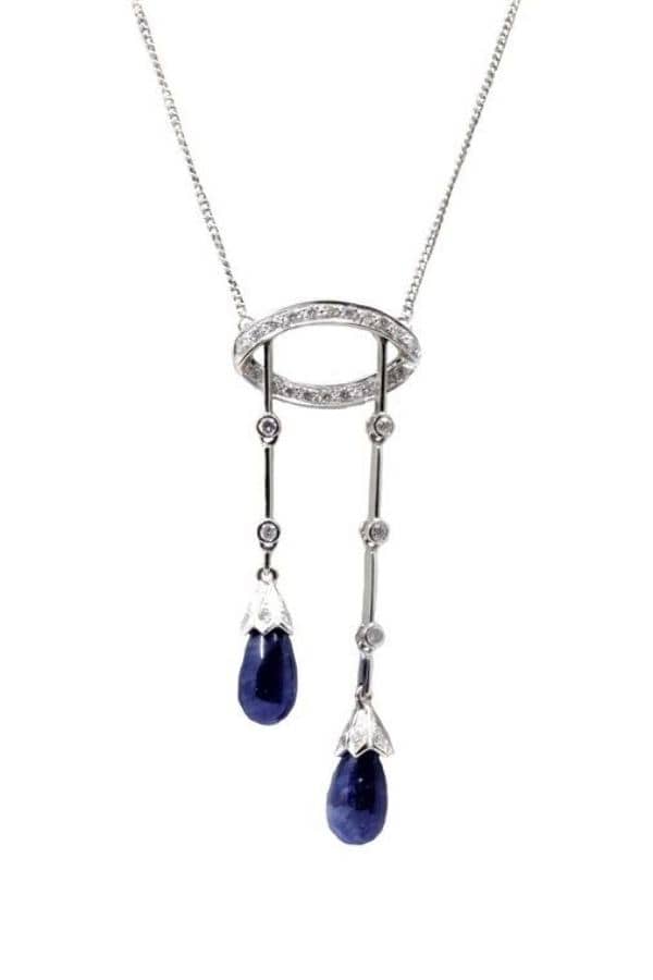 COLLIER NÉGLIGÉ SAPHIRS ET DIAMANTS, photo 2 sur 3