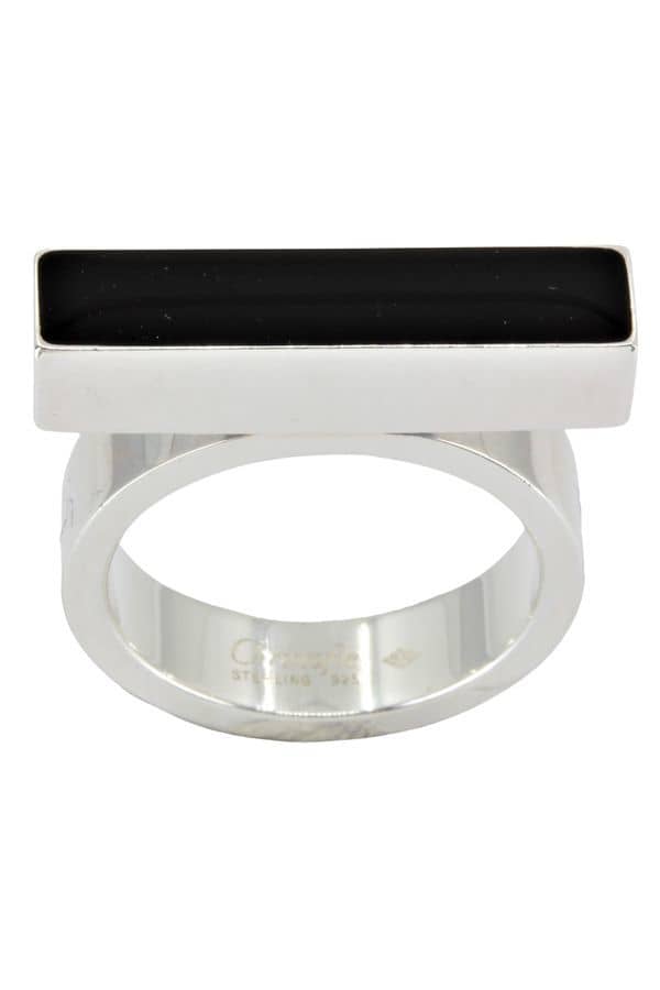 BAGUE ARGENT ET ONYX CHRISTOFLE, photo 2 sur 3