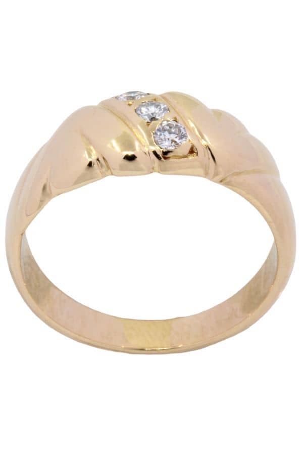BAGUE MODERNE DIAMANTS, photo 2 sur 3
