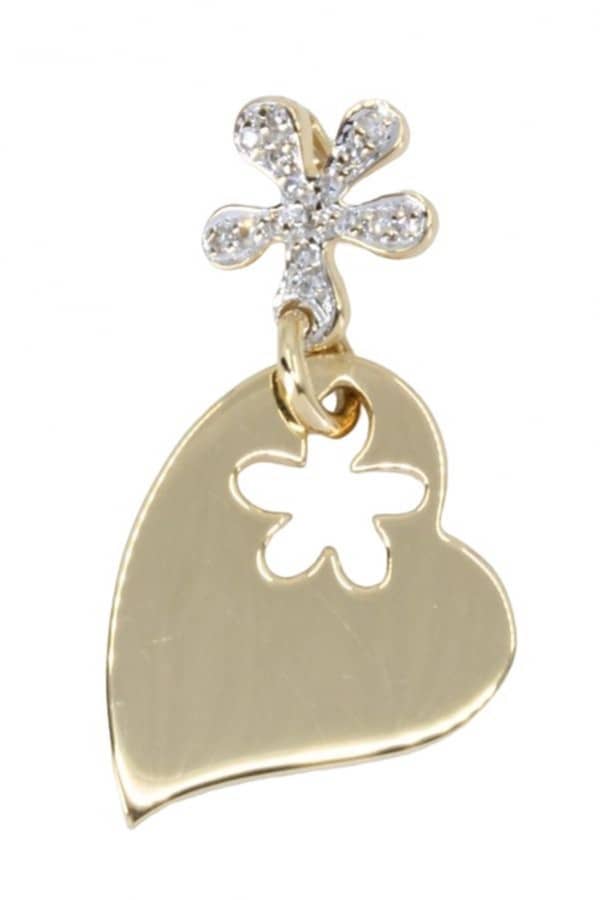 PENDENTIF COEUR DIAMANTS, photo 2 sur 3