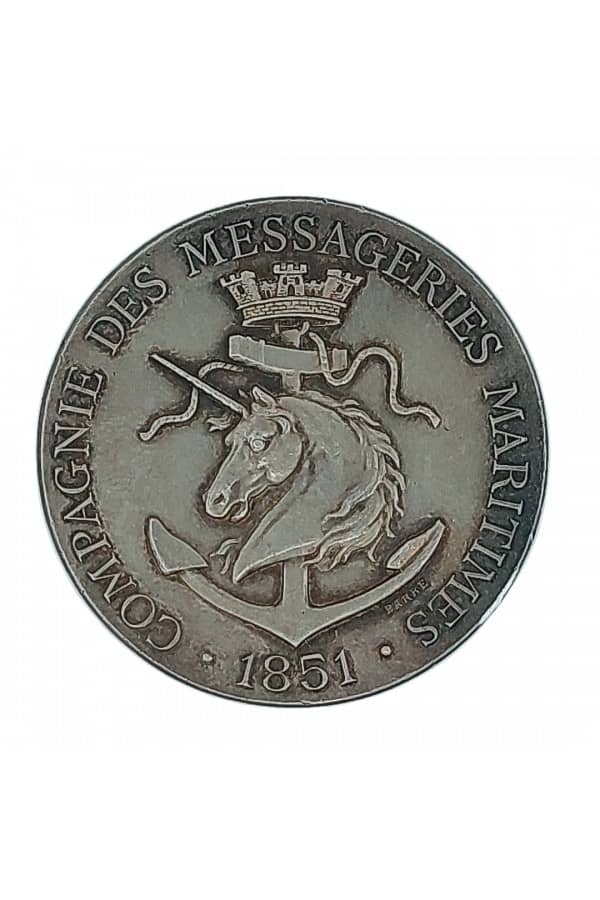 MÉDAILLE COMPAGNIE DES MESSAGERS MARITIMES, photo 1 sur 2