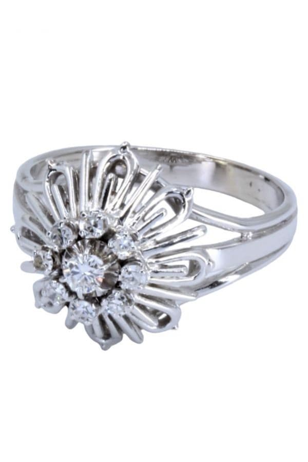 Bague Fleur Diamants Années 50' - photo 3