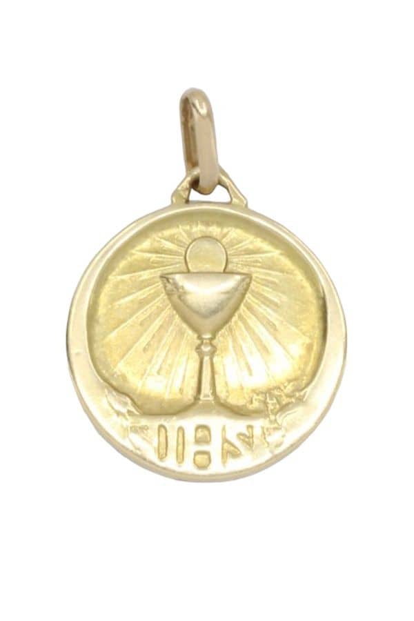 MÉDAILLE ANCIENNE CALICE, photo 2 sur 3