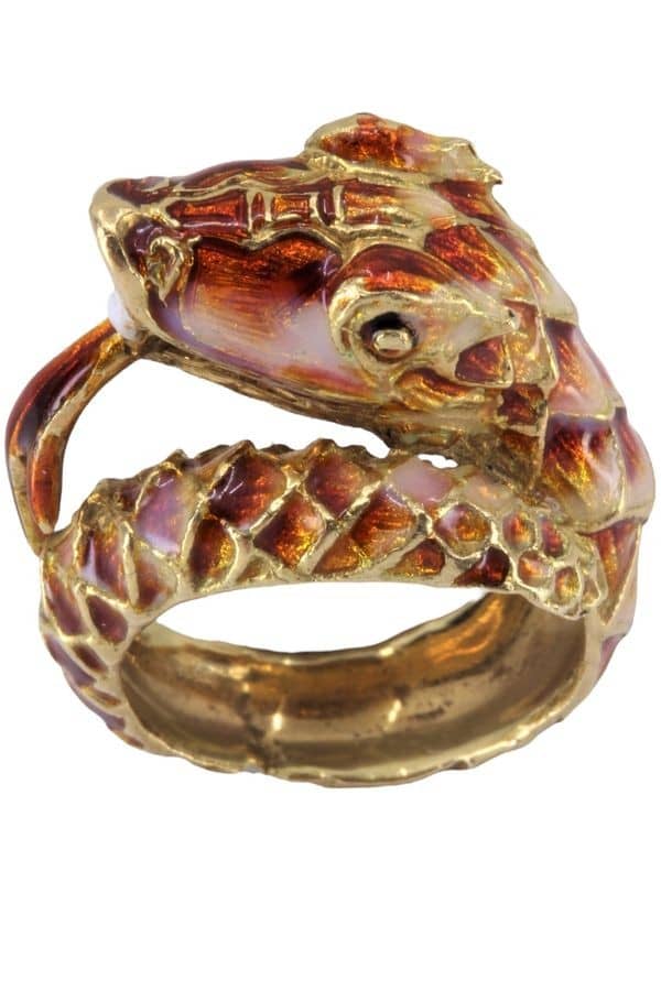 BAGUE SERPENT ÉMAILLÉE, photo 2 sur 3