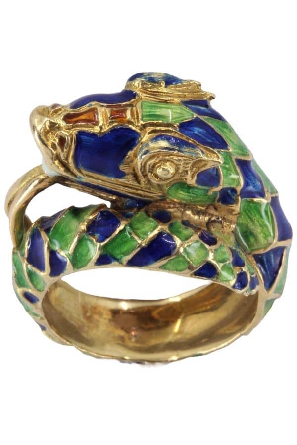 BAGUE SERPENT ÉMAILLÉE, photo 2 sur 3