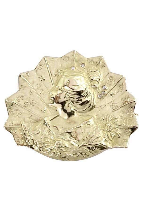 BROCHE ANCIENNE DIAMANTS, photo 2 sur 3