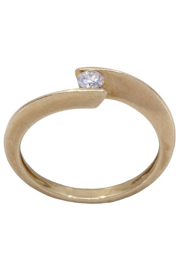 SOLITAIRE DIAMANT 0.13 CARAT, photo 2 sur 3