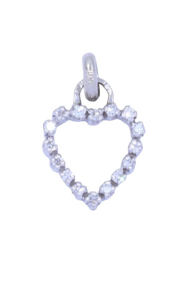 PENDENTIF CŒUR DIAMANTS, photo 2 sur 3