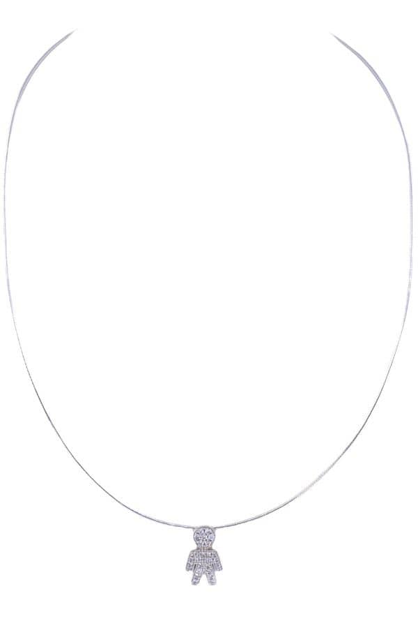 COLLIER BONHOMME DIAMANTÉ, photo 2 sur 3