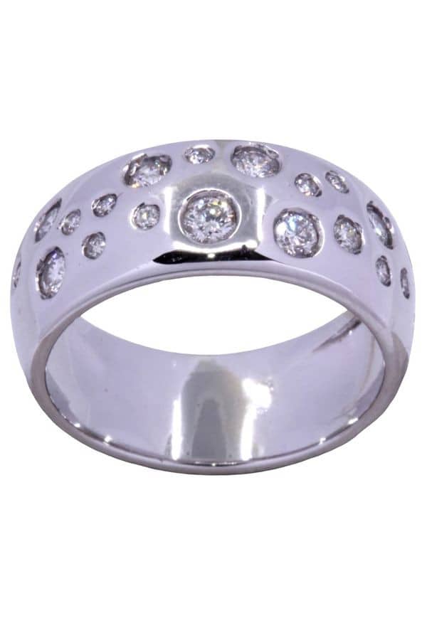 BAGUE MODERNE DIAMANTS, photo 2 sur 3