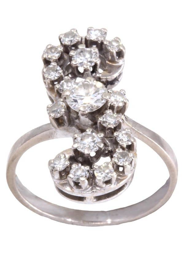 BAGUE MODERNE DIAMANTS, photo 2 sur 3