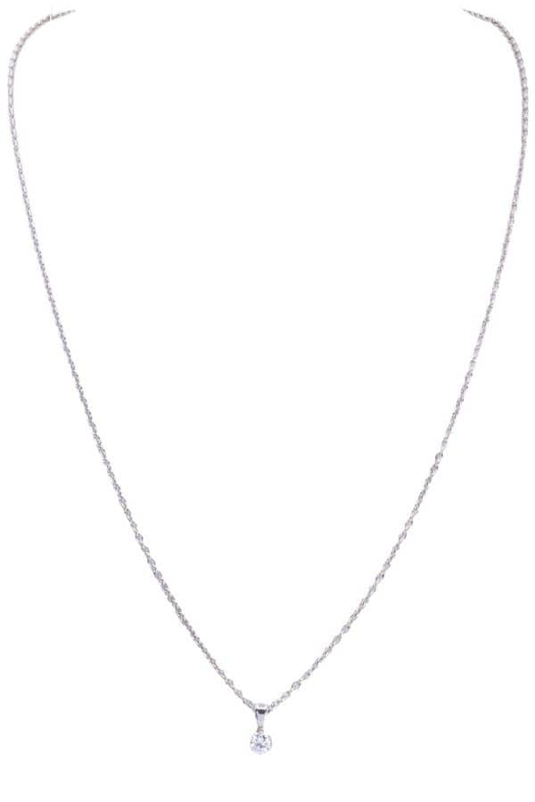 COLLIER DIAMANT SOLITAIRE 0.30 CARAT, photo 2 sur 3