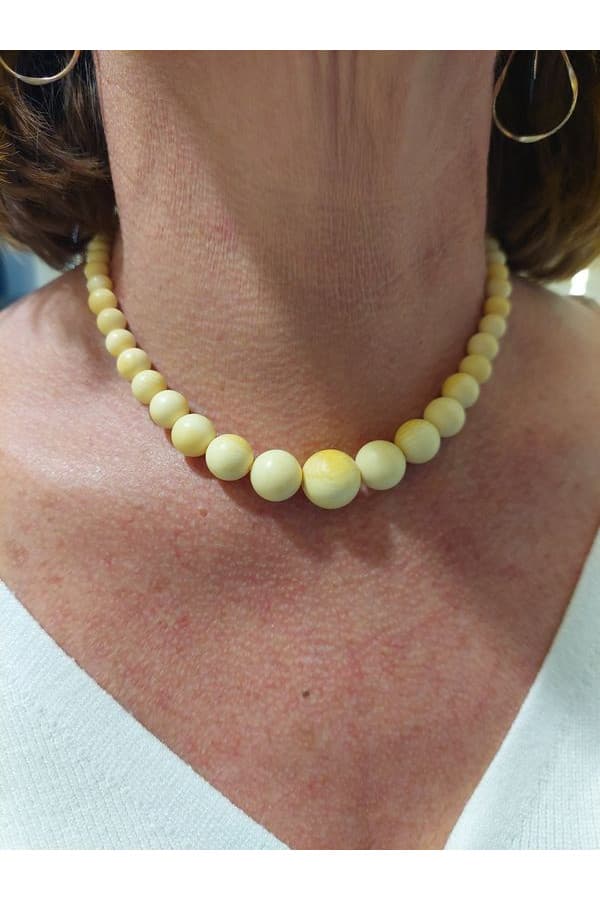 Collier Ancien Ivoire - photo 2