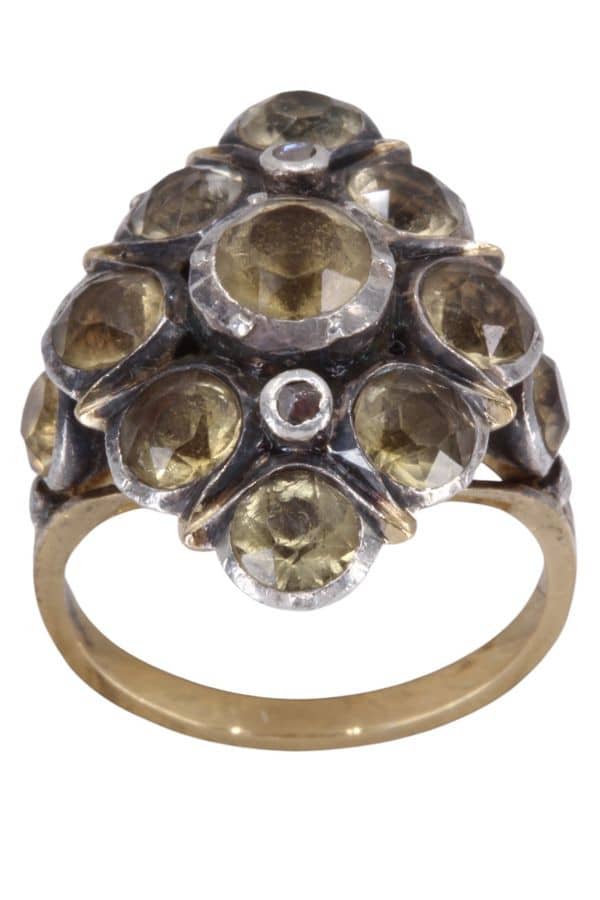 BAGUE MARQUISE ANCIENNE QUARTZ, photo 2 sur 3