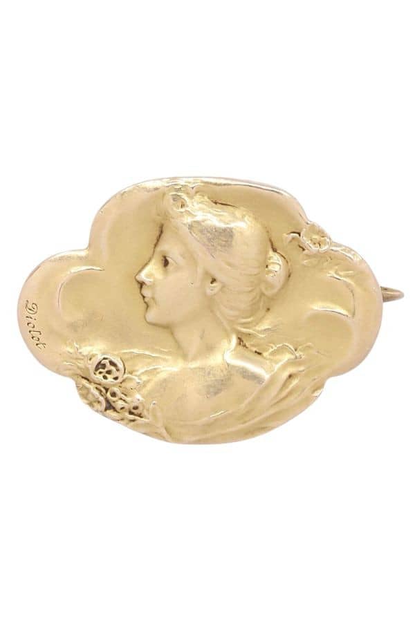 BROCHE ANCIENNE SIGNÉE DIOLOT, photo 2 sur 3