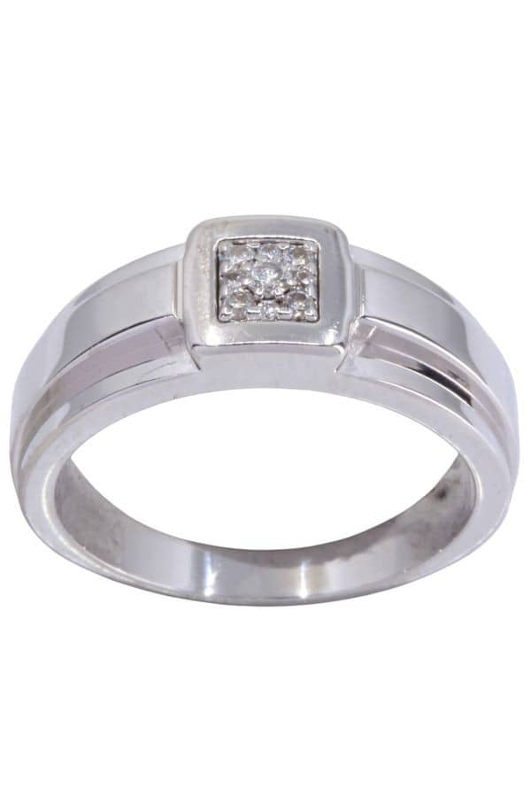 BAGUE MODERNE DIAMANTS, photo 2 sur 3
