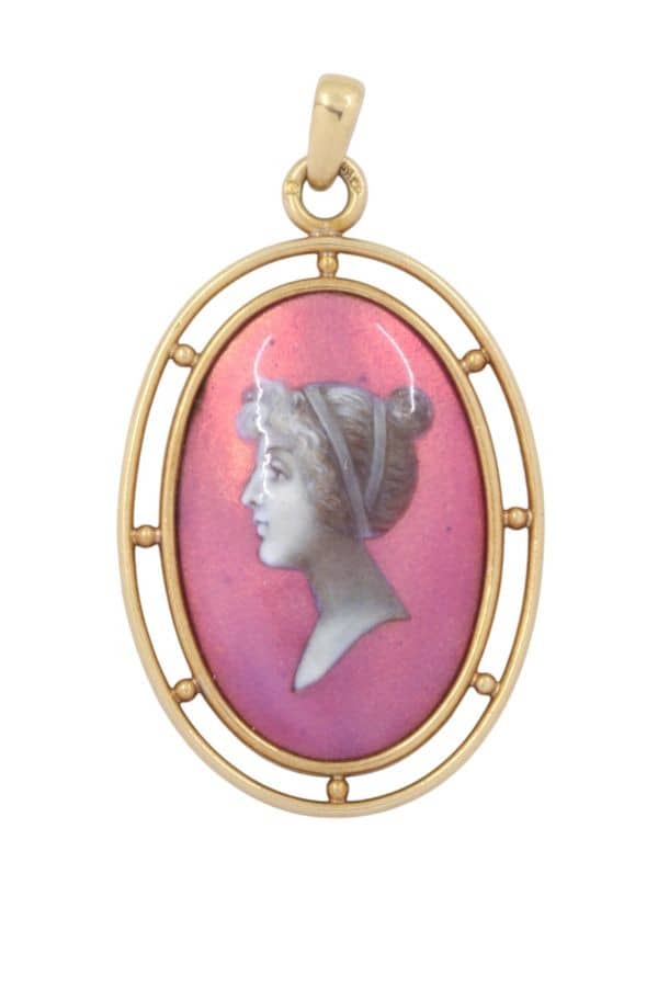 PENDENTIF ÉMAIL DE LIMOGES, photo 2 sur 3