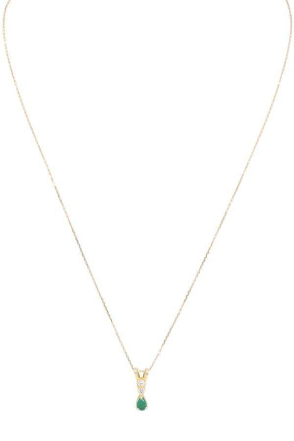 COLLIER ÉMERAUDE ET DIAMANTS, photo 2 sur 3
