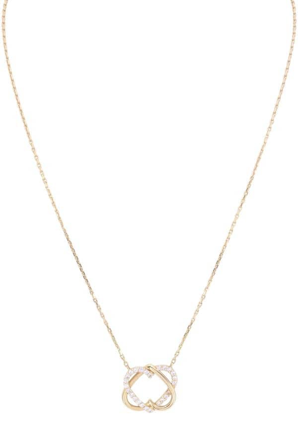COLLIER COEURS ENTRELACÉS DIAMANTS, photo 2 of 3