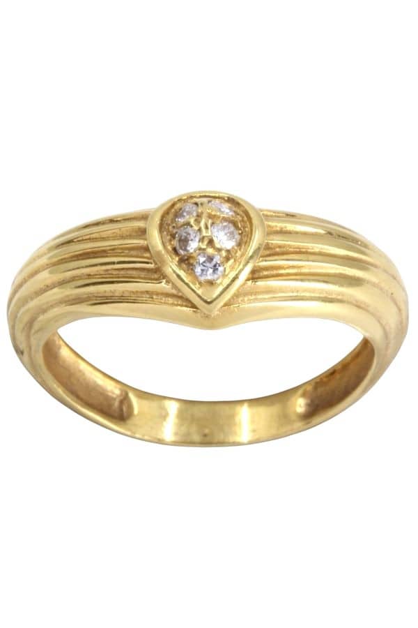 BAGUE MODERNE DIAMANTS, photo 2 sur 3
