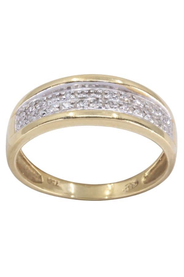 BAGUE MODERNE DIAMANTS, photo 2 sur 3