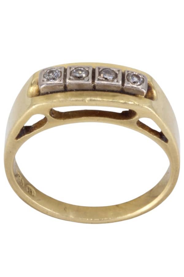 BAGUE ANCIENNE DIAMANTS, photo 2 sur 3