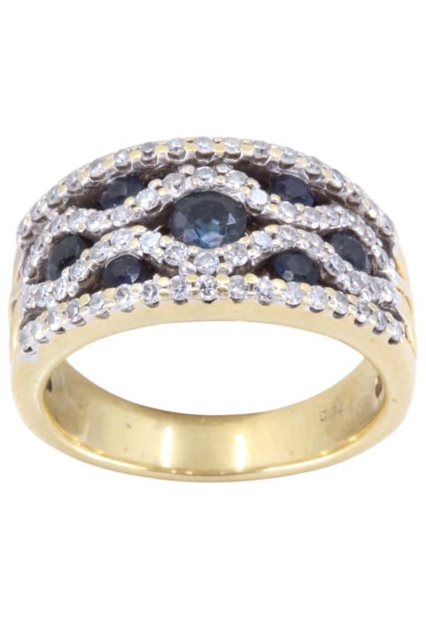 BAGUE SAPHIRS ET DIAMANTS, photo 2 sur 3