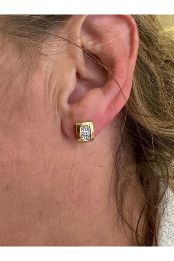 Boucles d'Oreilles Modernes Diamants - photo 2