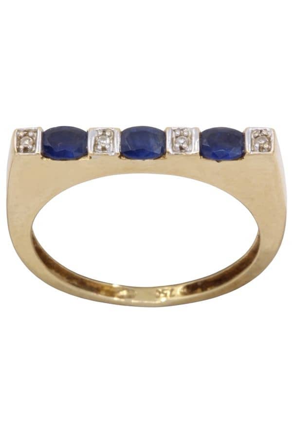 BAGUE SAPHIR ET DIAMANT, photo 2 sur 3