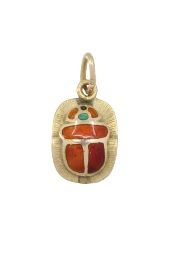 PENDENTIF SCARABÉE ÉMAILLÉ, photo 2 sur 3