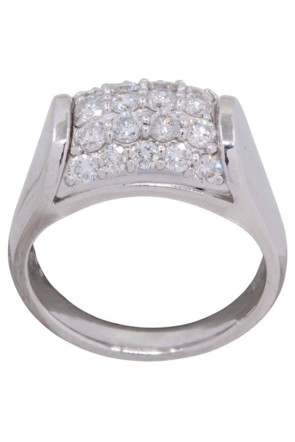 BAGUE PLATINE ET DIAMANTS, photo 2 sur 3