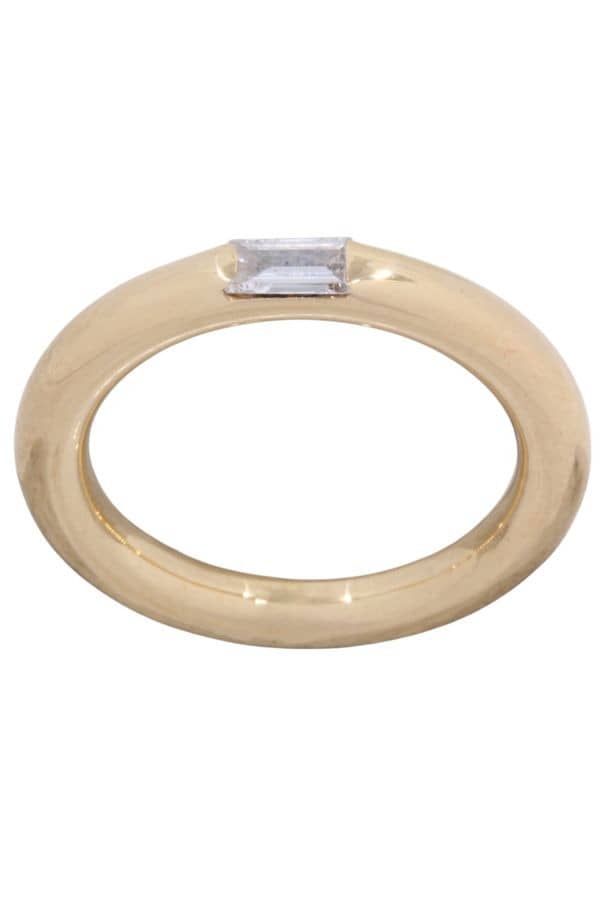 BAGUE SOLITAIRE DIAMANT MODERNE, photo 2 sur 3