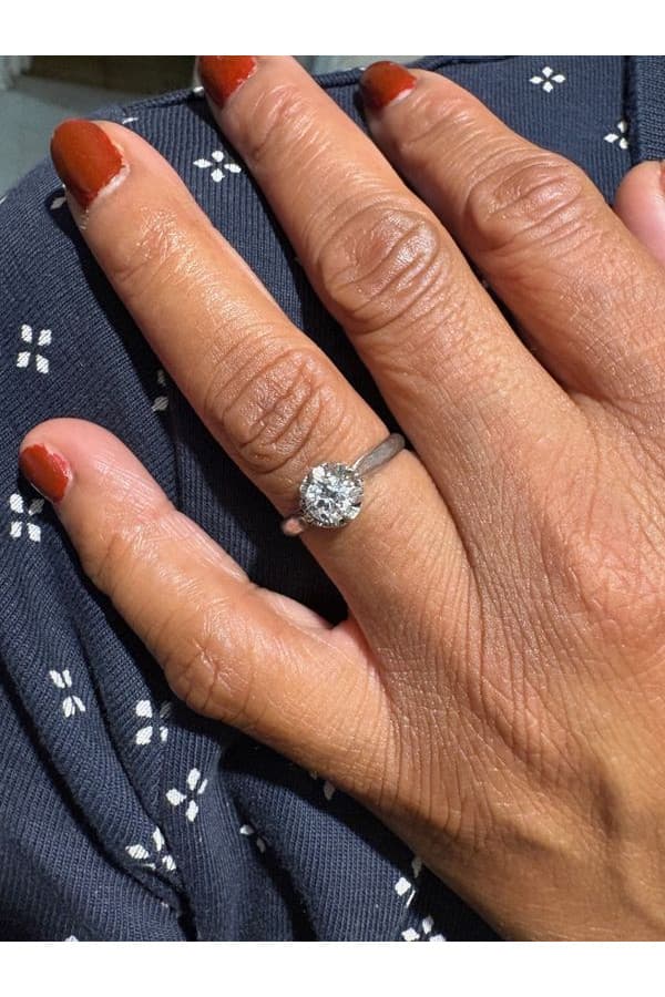 Solitaire Ancien Diamant 0.50 Carat - photo 2