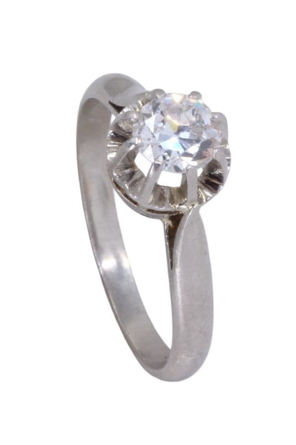 Solitaire Ancien Diamant 0.50 Carat - photo 5