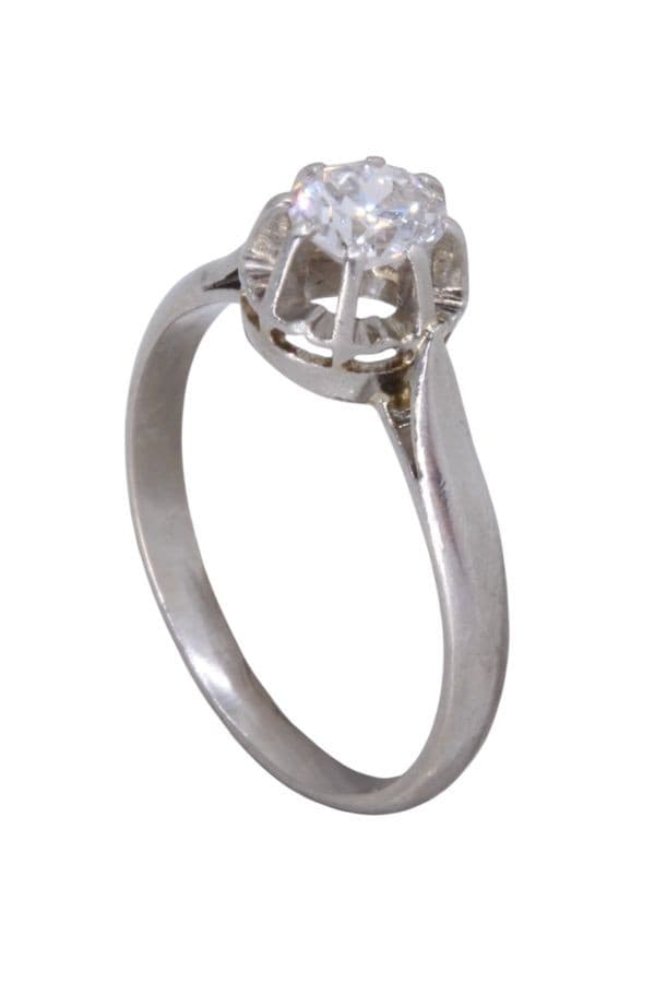 Solitaire Ancien Diamant 0.50 Carat - photo 4