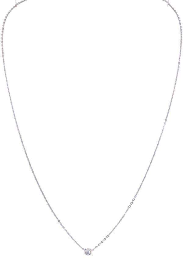 COLLIER CENTRE DIAMANT, photo 2 sur 3