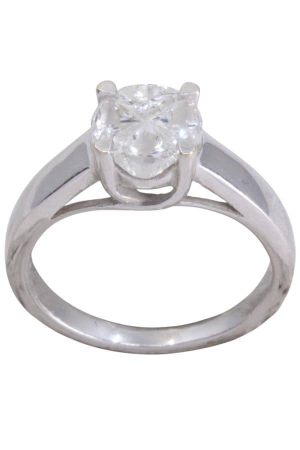 BAGUE DIAMANTS STYLE SOLITAIRE, photo 2 sur 3