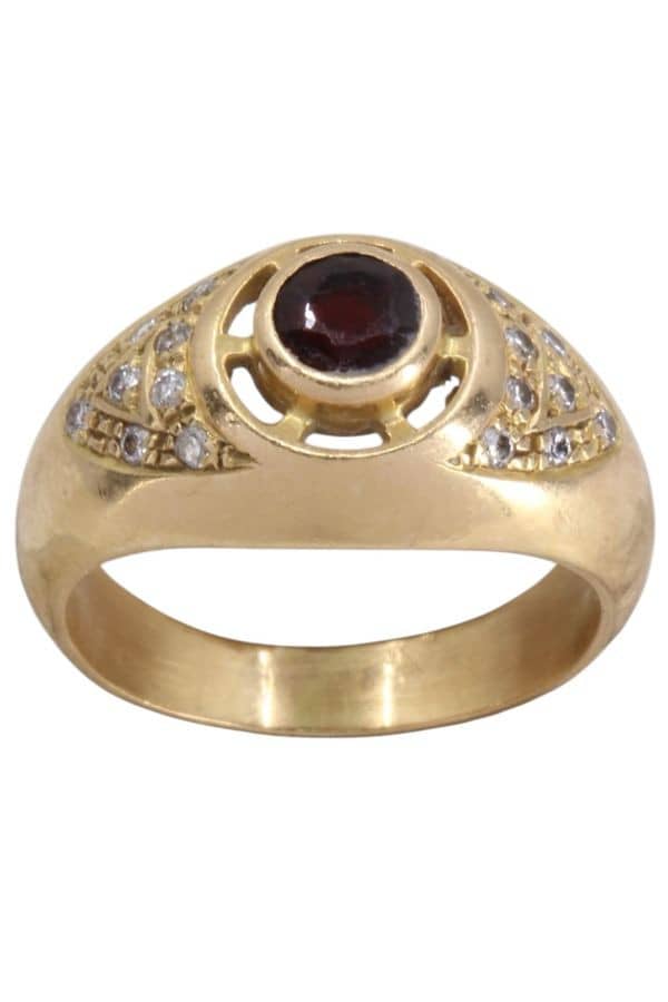 BAGUE JONC RUBIS ET DIAMANTS, photo 2 sur 3