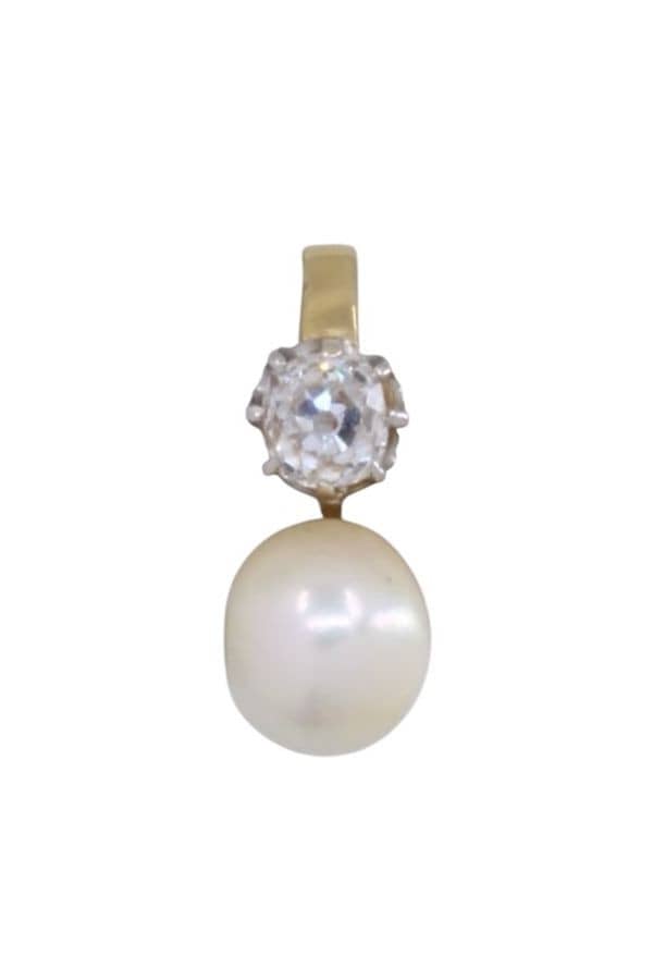 PENDENTIF PERLE ET DIAMANT, photo 2 sur 3