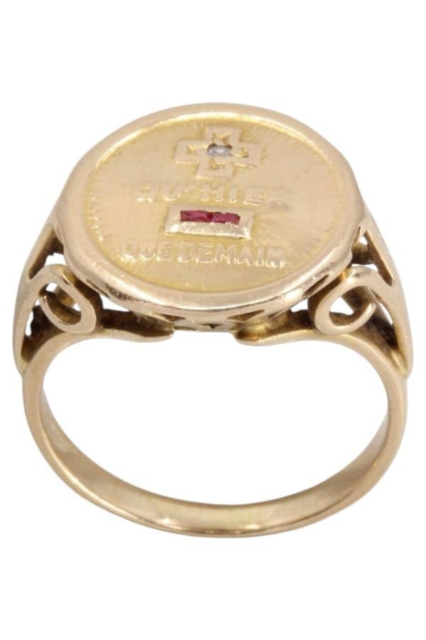 BAGUE AUGIS MEDAILLE D'AMOUR, photo 2 sur 3